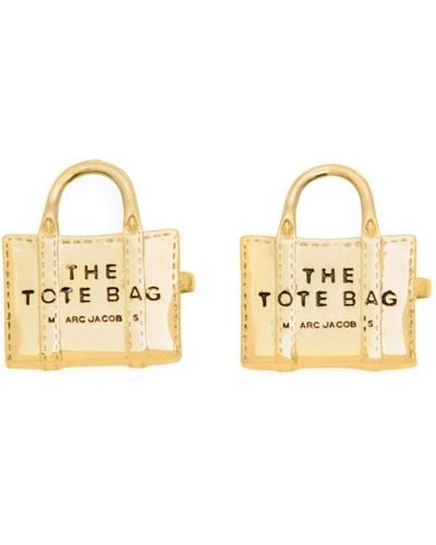 Marc Jacobs Orecchini Tote Bag a bottone - Metallizzato