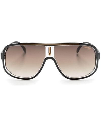 Carrera Gradient-lenses Pilot-frame Sunglasses - Natural