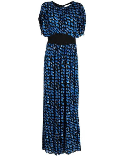 Diane von Furstenberg Jumpsuit Met Print - Blauw