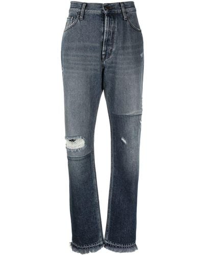 Jacob Cohen Distressed-Jeans mit geradem Bein - Blau