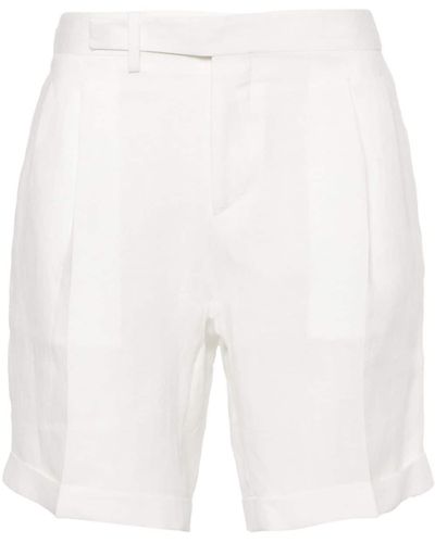 Briglia 1949 Linen tailored shorts - Weiß
