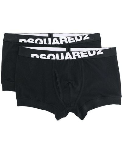 DSquared² Lot de deux boxers à logo - Noir