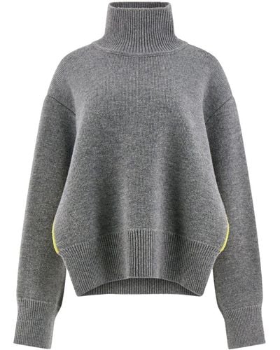 Ferragamo Pullover mit Stehkragen - Grau