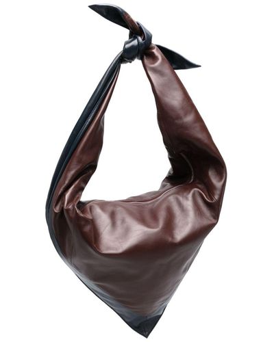 Lemaire Bandana Leather Shoulder Bag - Red