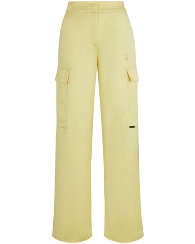 HUGO High-waisted Straight Pants - Yellow