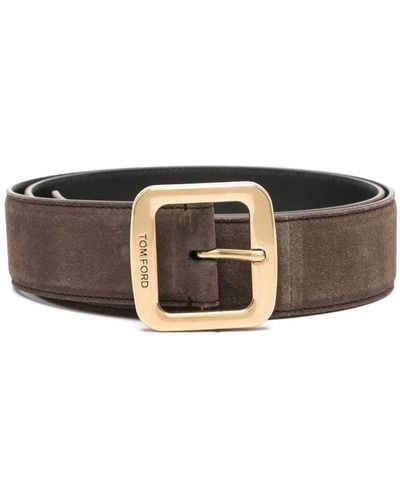 Tom Ford Leather Buckle Belt - Brown