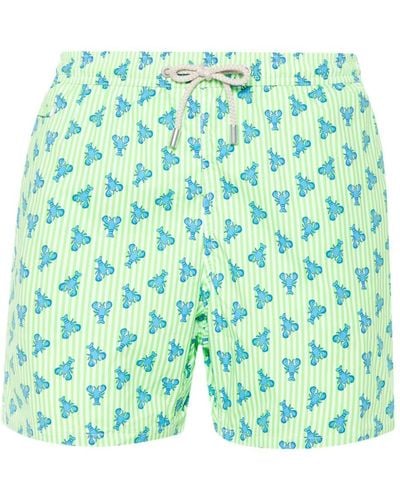 Mc2 Saint Barth Comfort Lobster-print Swim Shorts - Green