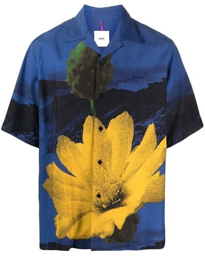 OAMC Overhemd Met Print - Blauw