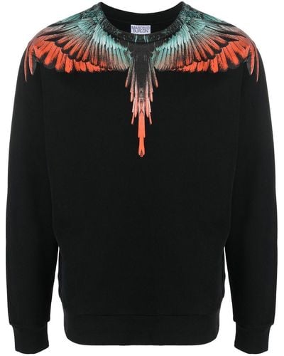 Marcelo Burlon Icon Wings Organic Cotton Sweatshirt - Black