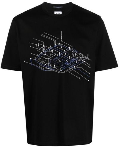 C.P. Company Camiseta con estampado gráfico - Negro