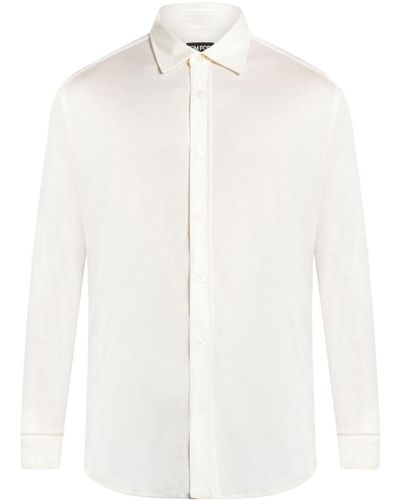 Tom Ford Semi-sheer Silk Shirt - White