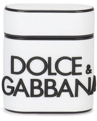 Dolce & Gabbana Airpods Hoesje Met Logo - Wit