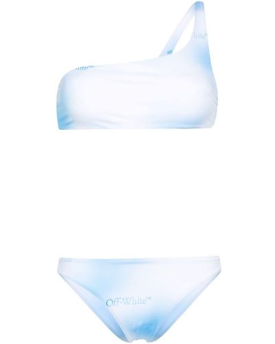 Off-White c/o Virgil Abloh Logo-print Ombré Bikini - White