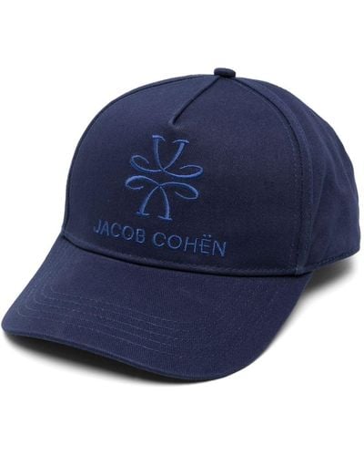 Jacob Cohen Logo-embroidered Cotton Cap - Blue