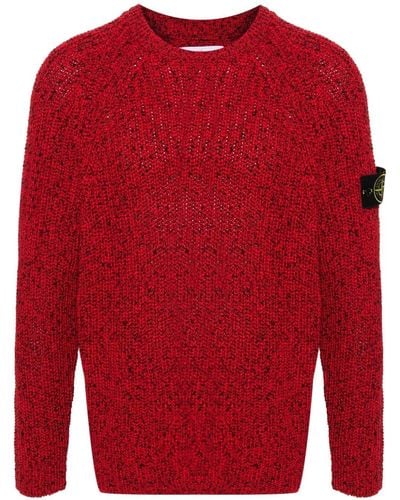 Stone Island Compass Cotton Sweater - Red