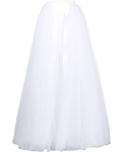 Rebecca Vallance Tulle-netted Long Skirt - White