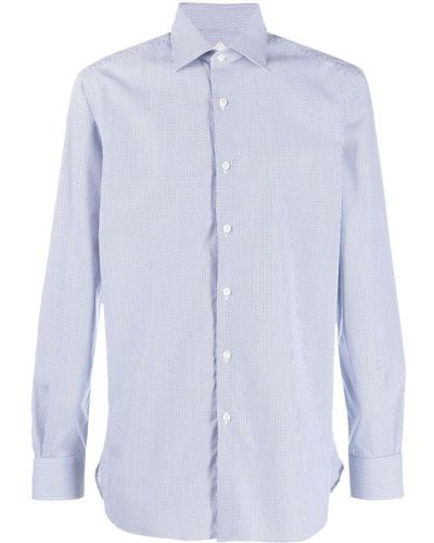 Pal Zileri Striped Cotton Shirt - Blue