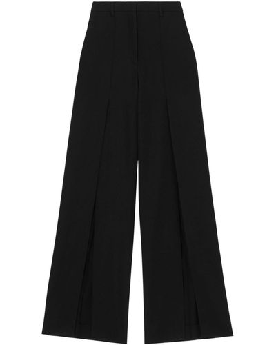 Burberry Wool Wide-leg Pants - Black