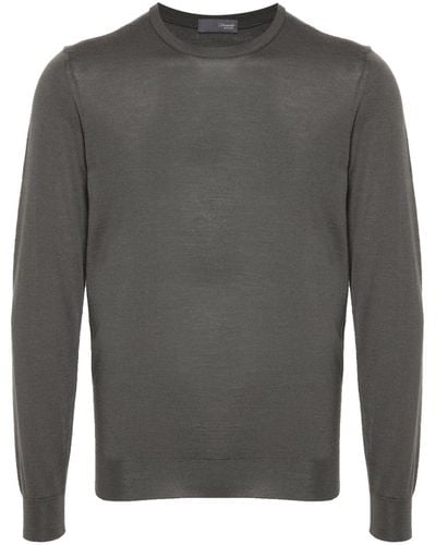 Drumohr Crew-neck Merino-wool Sweater - Gray