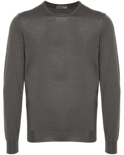 Drumohr Crew-neck Merino-wool Jumper - Grey