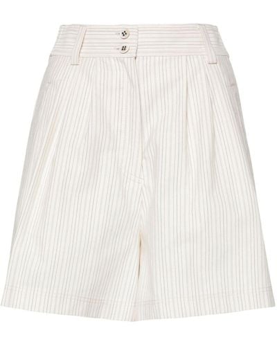 Golden Goose Pinstriped Cotton-blend Shorts - White