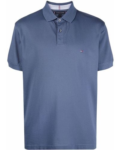 Tommy Hilfiger Poloshirt Met Geborduurd Logo - Blauw