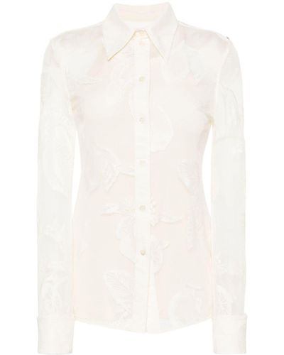 Sportmax Hemd aus Blumenspitze - Weiß