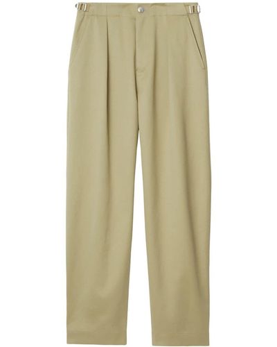Burberry Pantalon en coton à coupe droite - Neutre
