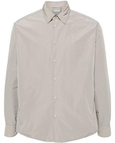 Aspesi Crinkled Reflective Shirt - White