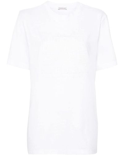 Moncler T-shirt Met Logo-reliëf - Wit