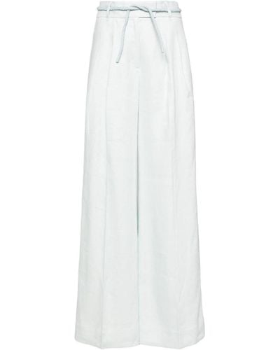 Zimmermann Natura Linen Wide-leg Pants - White