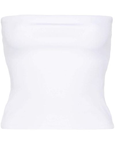 Wardrobe NYC Schulterfreies Cropped-Top - Weiß