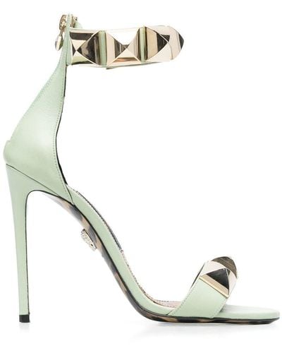 Philipp Plein Crystal 120mm Stud-embellished Sandals - Metallic