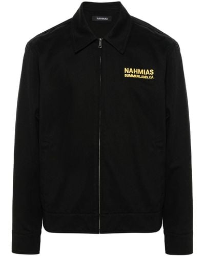 NAHMIAS Landscape Logo-embroidered Jacket - Black