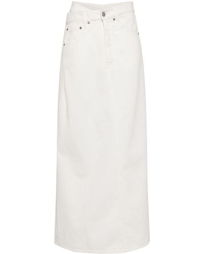 MM6 by Maison Martin Margiela Cotton Denim Skirt - White
