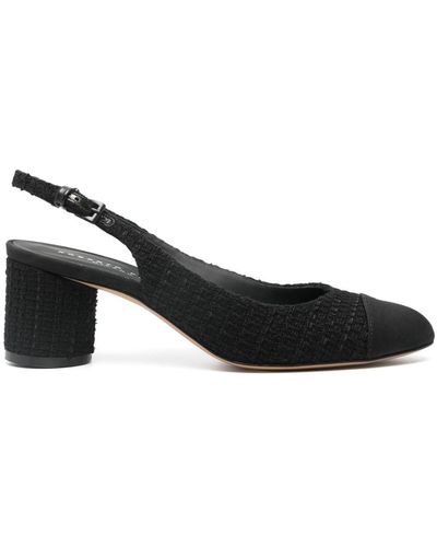 Roberto Festa 65mm Tweed Court Shoes - Black