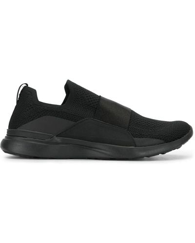 Athletic Propulsion Labs Knitted Contrast Panel Sneakers - Black