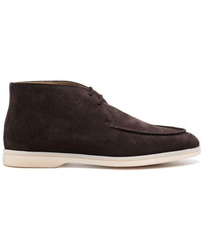 SCAROSSO Artura Suede Ankle Boots - Brown