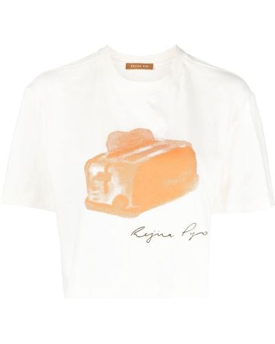 Rejina Pyo Murphy Cropped-T-Shirt - Weiß