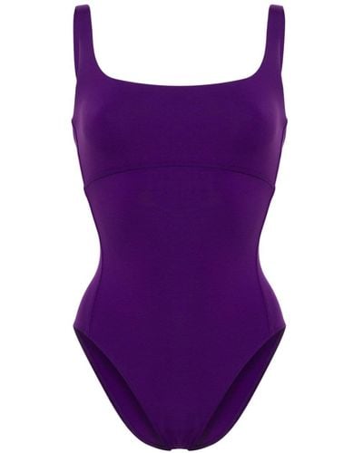 Eres Arnaque Square-neck Swimsuit - Purple