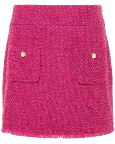 Ba&sh Bonnie Tweed Mini Skirt - Pink