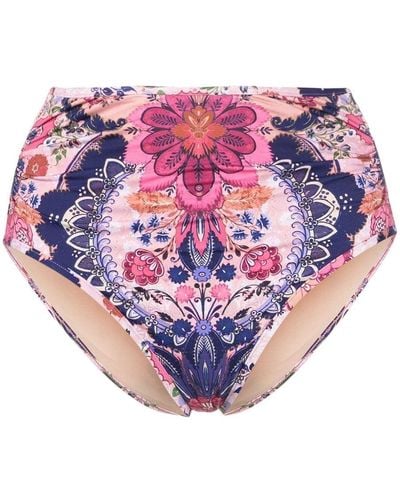 Zimmermann Bragas de bikini Laurel con estampado floral - Rosa