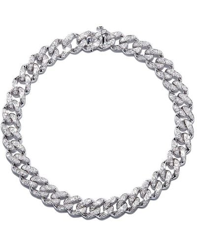 SHAY Bracciale a catena in oro bianco 18kt e diamanti - Metallizzato