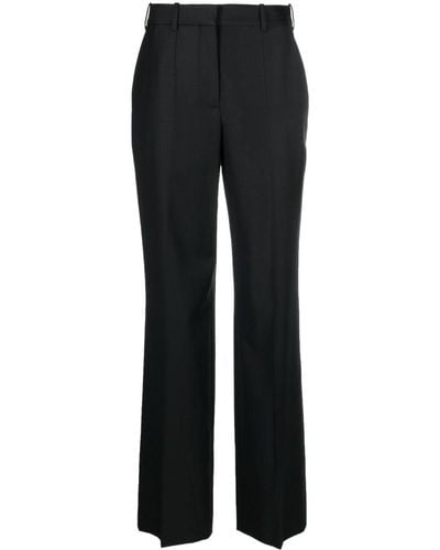 Loewe Pressed-crease Wool Pants - Black