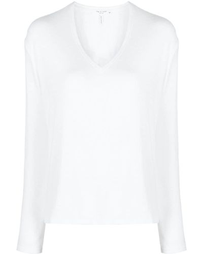 Rag & Bone Hudson Fine-knit Sweatshirt - White