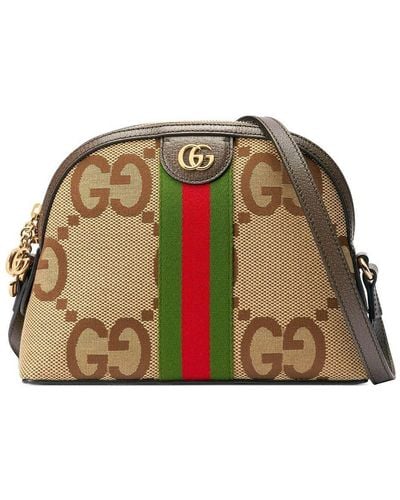 Gucci Petit sac port épaule Ophidia Jumbo à motif GG - Vert