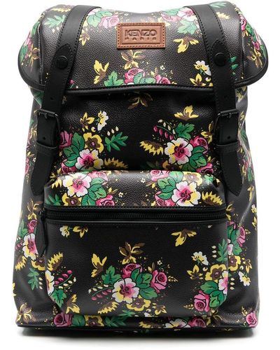 KENZO Sac à dos à fleurs - Noir