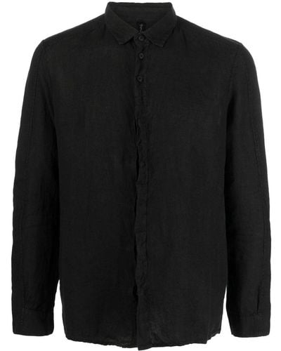 Transit Long-sleeve Linen Shirt - Black
