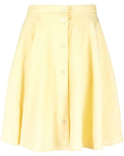 Polo Ralph Lauren A-line Midi Skirt - Yellow