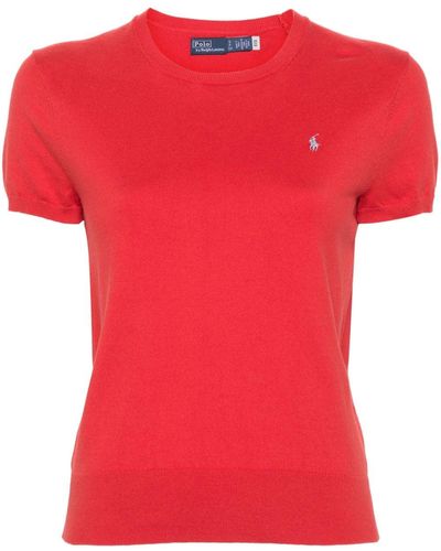 Polo Ralph Lauren Gebreid T-shirt - Rood